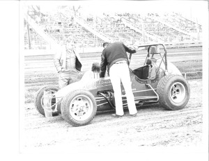 Bob Arend, left and Daryl Arend get the B & D Automotive sprinter ready to go. 