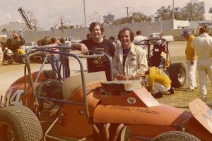 Ron Barton stands with driver Jim Edgington in 1975 at the Florida State Fair, Tampa, FL. 