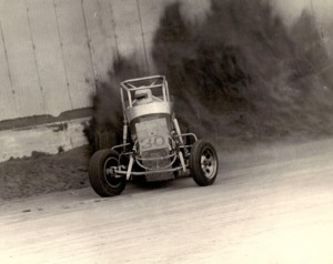 Ralph Blackett against the tall cushion at Plant Field, Tampa, FL in 1976