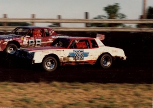 Lewerke's car, with Richard Simpson at the controls at Algona Raceway.