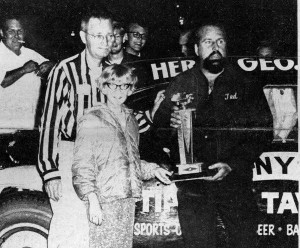 The late Ted Zieman in victory lane, Labor Day in Mason City in 1967. He is a 2015 Kossuth County Racing Hall of Fame inductee.