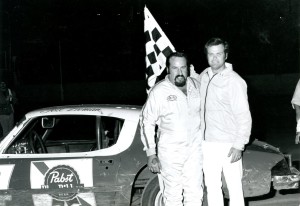 Zieman in victory lane with his famous #24 Pabst Blue Ribbon late model. Art Heinhold collection. 